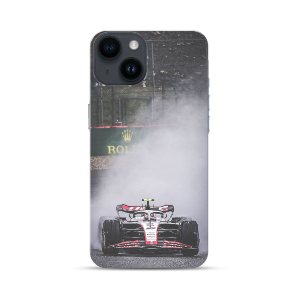Coque iPhone Nico Hulkenberg dans sa Formule 1 Haas