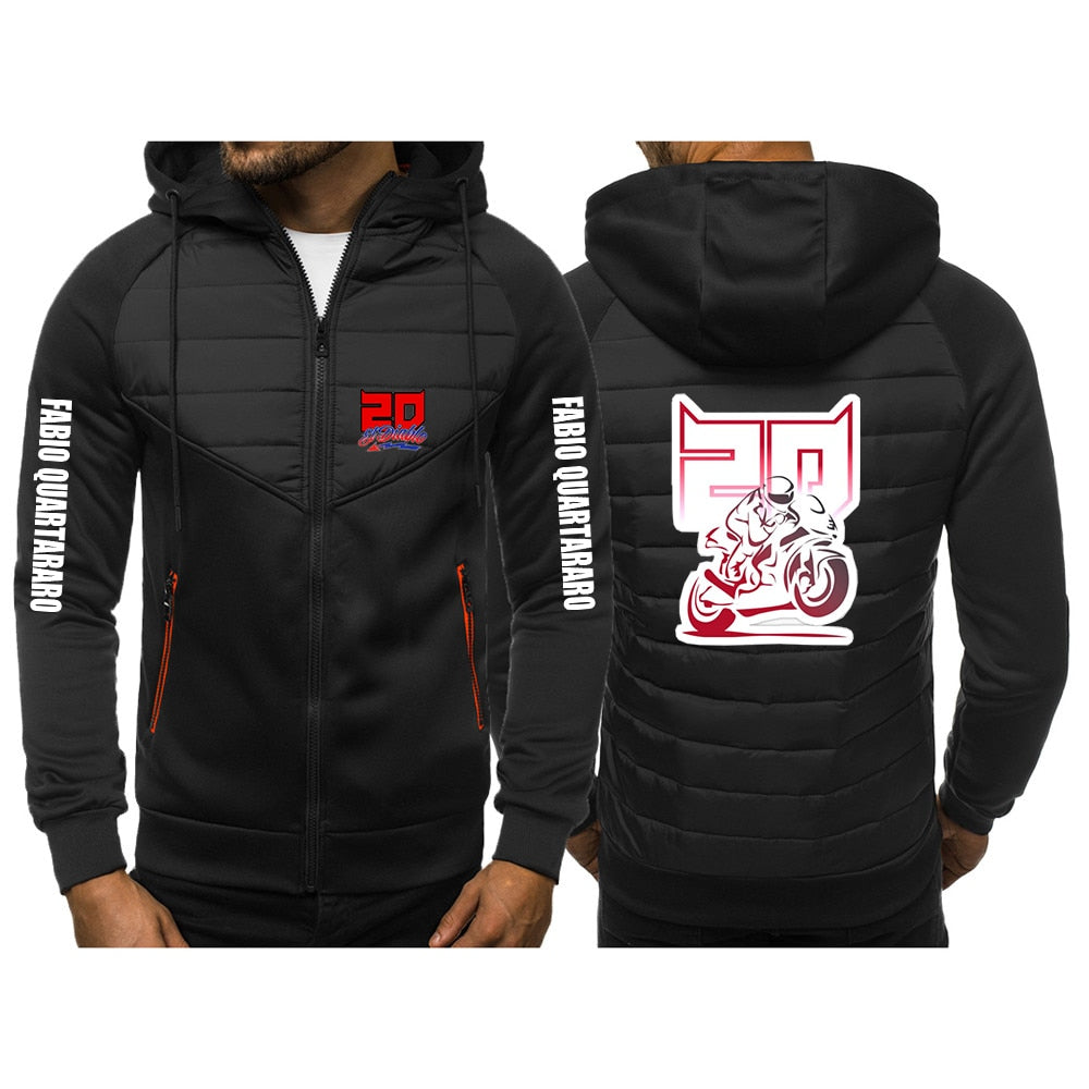 Veste Fabio Quartararo Veste à Capuche Noir Fabio Quartararo