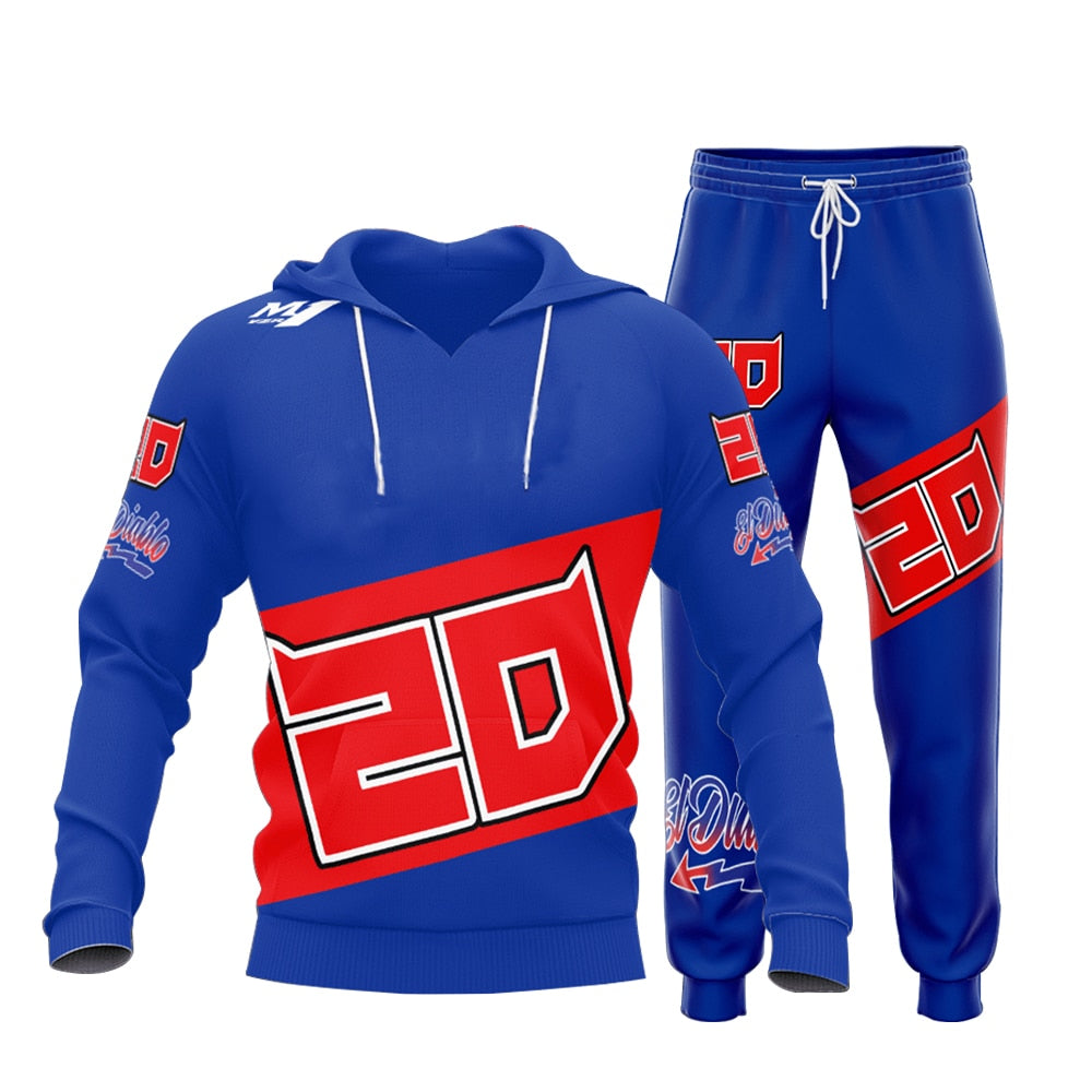 Survêtement Bleu et Rouge Fabio Quartararo