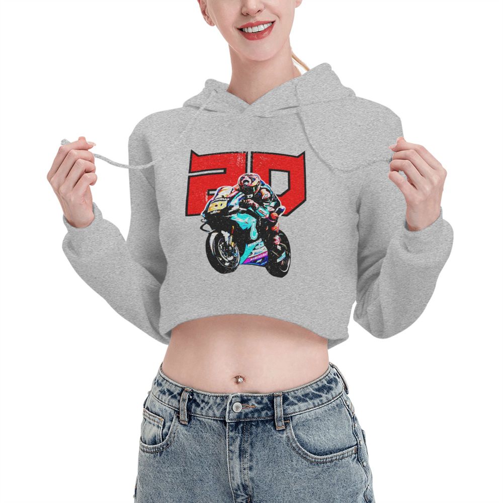 Pull à Capuche Gris pour Femme Fabio Quartararo