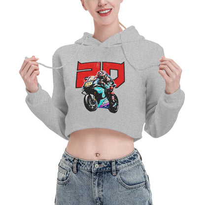Pull à Capuche Gris pour Femme Fabio Quartararo
